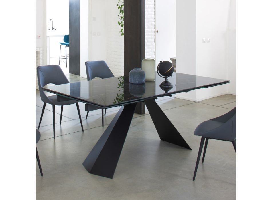 Ausziehbarer Esstisch bis 270 cm mit Keramikglasplatte - Trasimeno