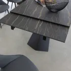 Ausziehbarer Esstisch bis 270 cm mit Keramikglasplatte - Trasimeno Viadurini