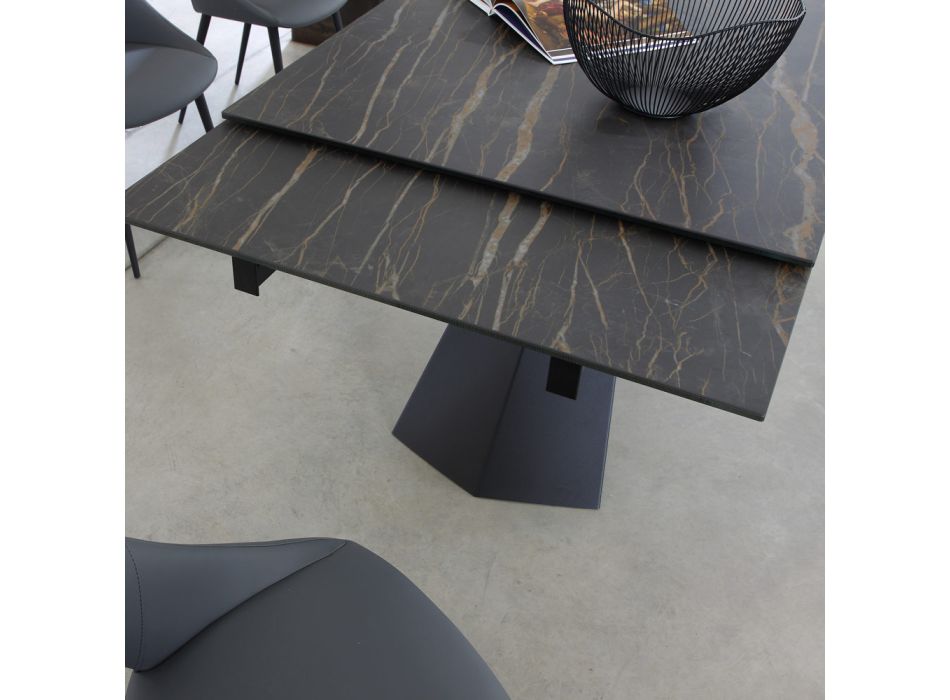Ausziehbarer Esstisch bis 270 cm mit Keramikglasplatte - Trasimeno