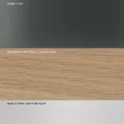 Esstisch mit quadratischer Glasplatte und Holzsockel Made in Italy - Kuadro Viadurini