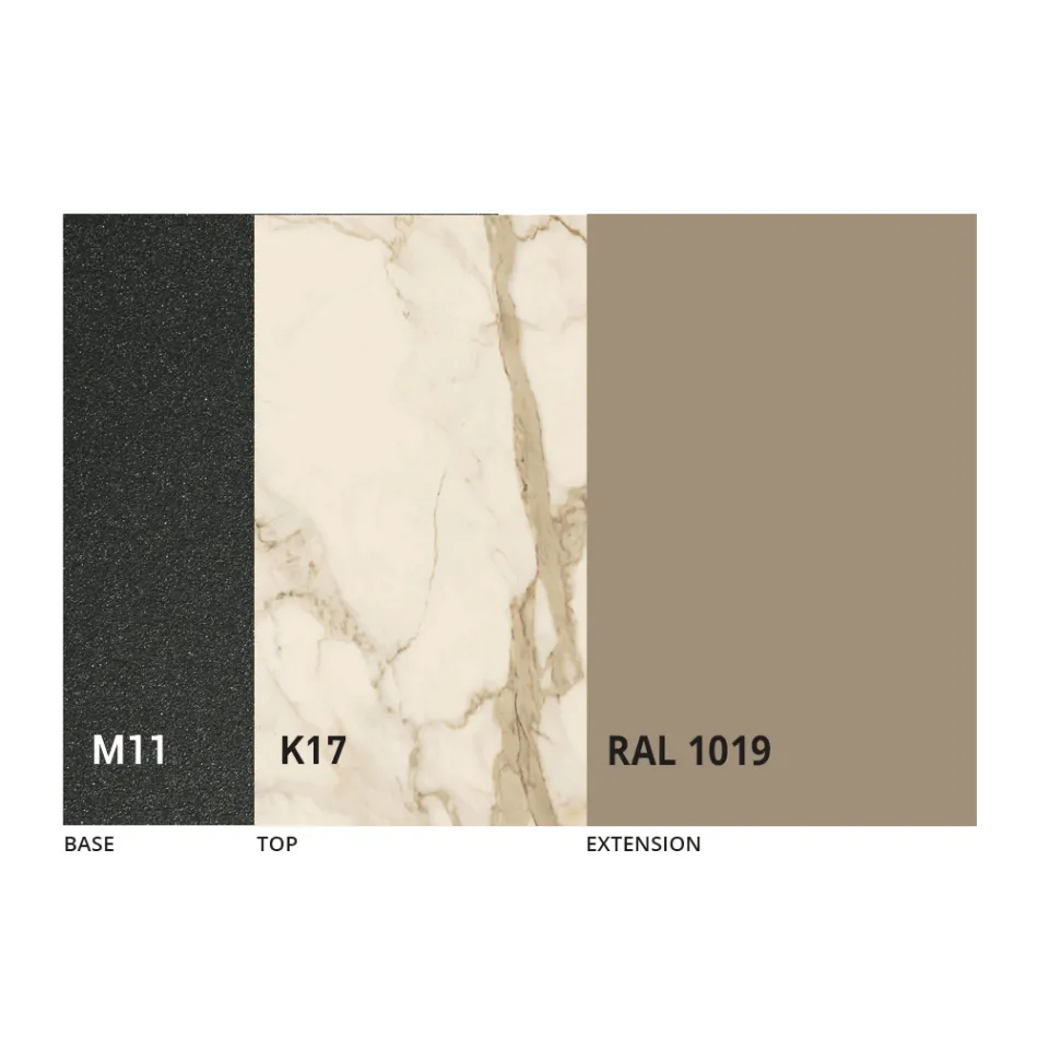 Runder Esstisch mit ausziehbarer Platte bis 180 cm Made in Italy - Muschio Viadurini