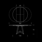 Runder Esstisch mit ausziehbarer Platte bis 180 cm Made in Italy - Muschio Viadurini