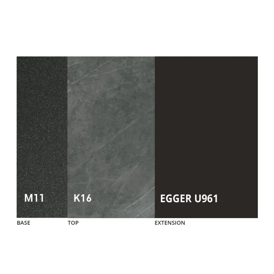 Runder Esstisch ausziehbar auf 270 cm aus Keramik Made in Italy - Muschio Viadurini