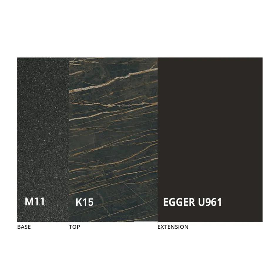 Runder Esstisch ausziehbar auf 270 cm aus Keramik Made in Italy - Muschio Viadurini