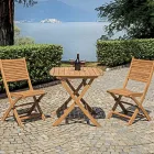 Quadratischer Gartentisch aus Akazienholz - Sunset Viadurini