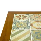 Quadratischer Tisch aus Akazienholz und Keramikplatte - Technical Viadurini