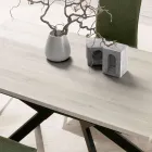 Rechteckiger Tisch ausziehbar auf 260 oder 300 cm aus HPL und Metall - Charmy Viadurini