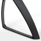 Rechteckiger Tisch mit Eichenfurnierplatte und Aluminiumgestell – Logan Viadurini