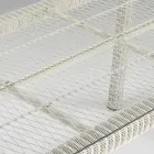 Rechteckiger Gartentisch aus Polyrattan und Glas - Gigi Viadurini