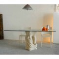 Rechteckiger Tisch aus Stein und Kristall in modernem Design Ascanio