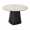 Runder Tisch ausziehbar bis 160 cm aus Keramik Made in Italy - Connubia Hey Gio