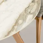 Runder Keramiktisch für den Außenbereich Calacatta Hermitage Made in Italy - Pegaso Viadurini