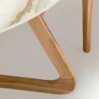 Runder Keramiktisch für den Außenbereich Calacatta Hermitage Made in Italy - Pegaso Viadurini