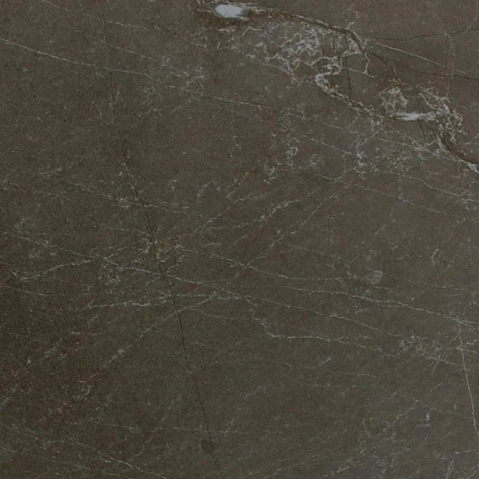 Runder Außentisch aus Pulpis-Braun-Keramik Made in Italy - Pegaso Viadurini