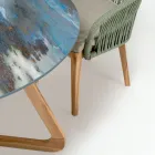 Runder Outdoor-Keramiktisch Thunderstorm Made in Italy - Pegaso Viadurini