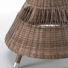 Runder Gartentisch mit 4 Sesseln mit Armlehnen - Gigi Viadurini