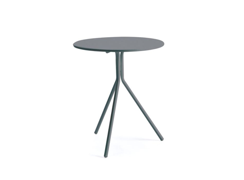Runder Gartentisch aus verzinktem Stahl Made in Italy - Ralph Viadurini