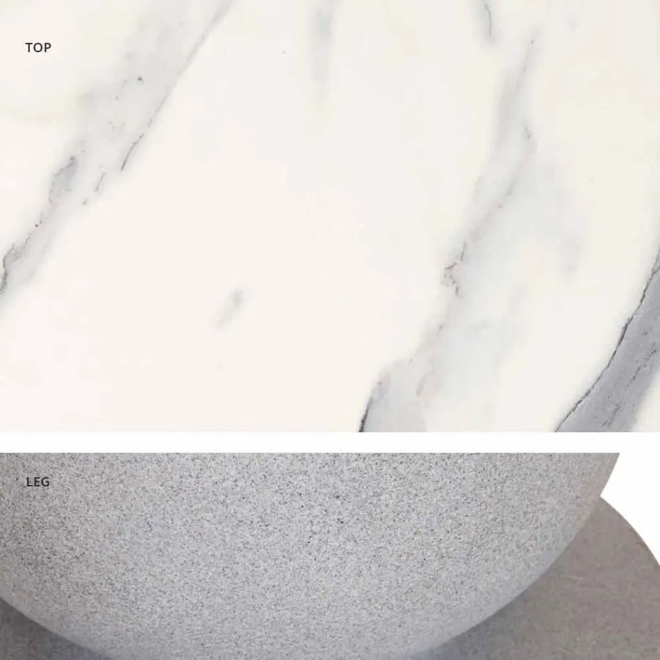 Runder Tisch im klassischen Design mit Platte aus Ø140 und HPL - 19. Jahrhundert von Slide Viadurini