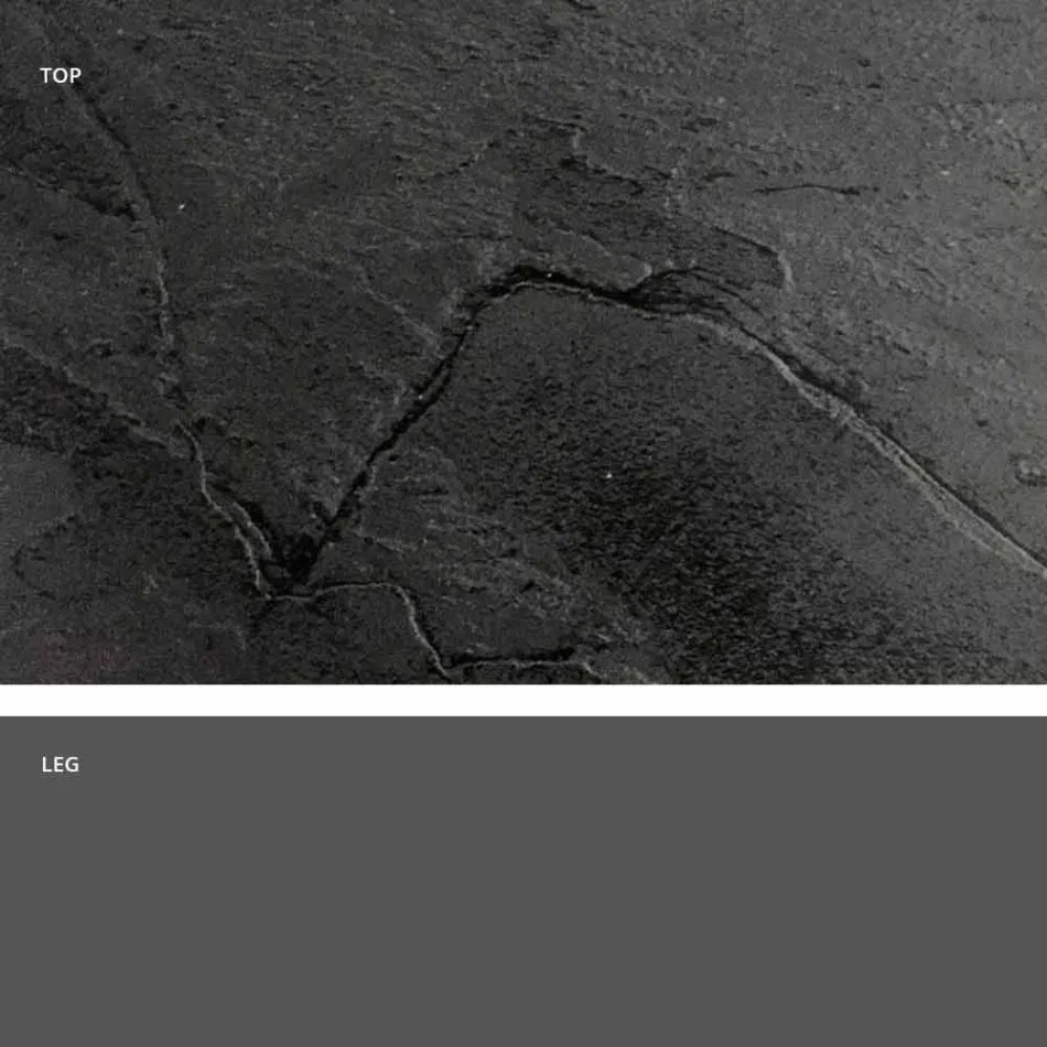 Runder Tisch im klassischen Design mit Platte aus Ø140 und HPL - 19. Jahrhundert von Slide Viadurini