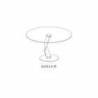 Runder Tisch in modernem Design aus extra klarem Glas made in Italy - Akka Viadurini