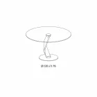 Runder Tisch in modernem Design aus extra klarem Glas made in Italy - Akka Viadurini