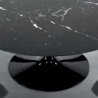 Moderner runder Tisch aus Marquinia-Marmor, hergestellt in Italien – Dollars Viadurini