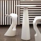 Runder Tisch aus Polyethylen Slide Hoplà (H110) hpl-Platte in Italien hergestellt Viadurini