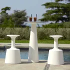 Runder Tisch aus Polyethylen Slide Hoplà (H110) hpl-Platte in Italien hergestellt Viadurini