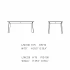 Moderner Wohnzimmertisch aus Stahl mit Design-Marmorplatte - Aronte Viadurini