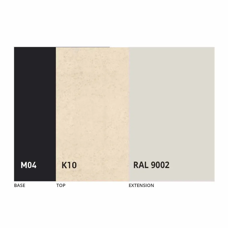 Runder Esstisch ausziehbar bis 165 cm mit Keramikplatte - Pistolero Viadurini