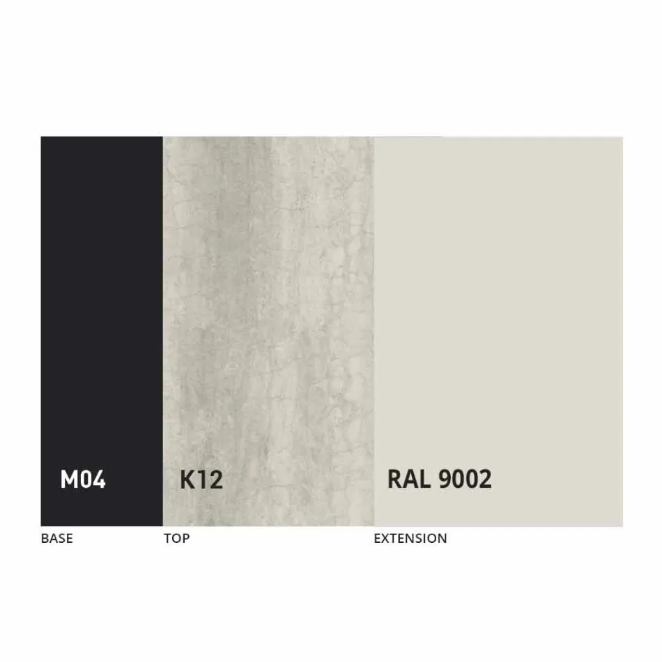 Runder Esstisch ausziehbar bis 165 cm mit Keramikplatte - Pistolero Viadurini