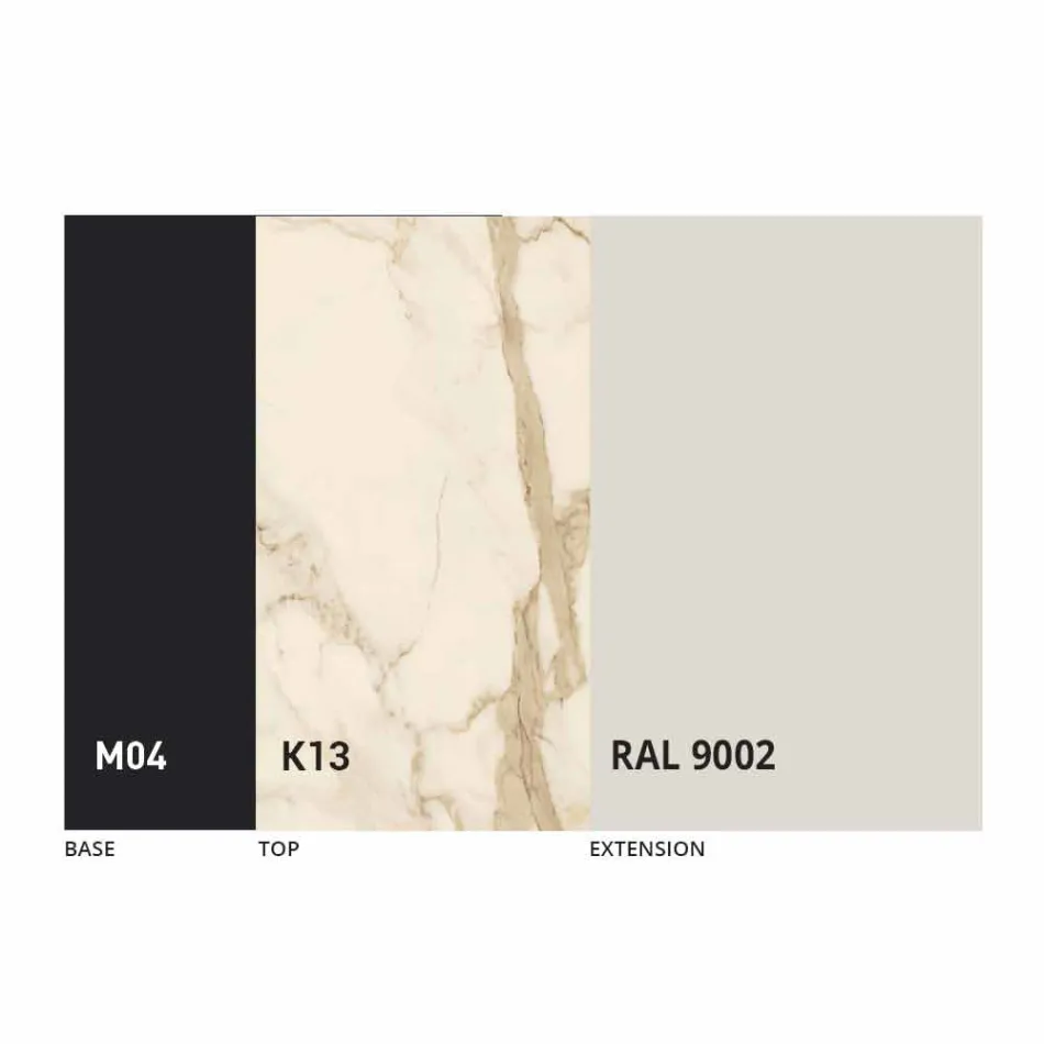 Runder Esstisch ausziehbar bis 165 cm mit Keramikplatte - Pistolero Viadurini