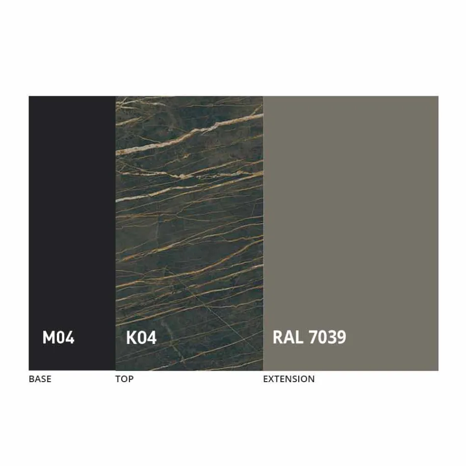 Runder Esstisch ausziehbar bis 165 cm mit Keramikplatte - Pistolero Viadurini