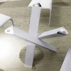 Runder Designtisch d.130 Kristallplatte made in Italy Cristal Viadurini