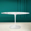 Tulpentisch Eero Saarinen H 74 Oval aus Keramik Invisible Select Made in Italy - Scarlet
