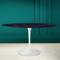 Tulpentisch Eero Saarinen H 74 Oval aus Keramik Noir Laurent Made in Italy - Scarlet