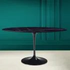 Tulpentisch Eero Saarine H 73 Oval aus Keramik Noir Laurent Made in Italy - Scharlachrot Viadurini