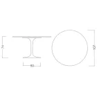 Tulip Tisch Eero Saarinen H 73 in Diamant Creme Keramik Made in Italy - Scharlachrot Viadurini