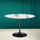 Tulpentisch Eero Saarinen H 73 aus unsichtbarer ausgewählter Keramik Made in Italy - Scharlachrot Viadurini