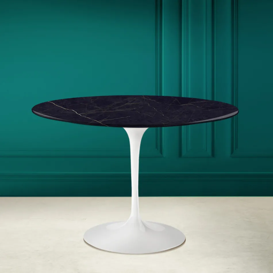 Tulpentisch Eero Saarinen H 73 aus Keramik Noir Laurent Made in Italy - Scharlachrot Viadurini