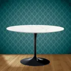 Tulpentisch Eero Saarinen H 73 aus Keramik Rem Made in Italy - Scharlachrot Viadurini