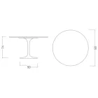 Tulpentisch Eero Saarinen H 73 aus Keramik Sirius Made in Italy - Scharlachrot Viadurini