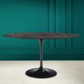 Tulpentisch Eero Saarinen H 74 Oval aus Keramik Noir Desire Made in Italy - Scarlet