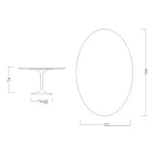 Tulpentisch Eero Saarinen H 73 Oval aus Keramik Noir Laurent Made in Italy - Scharlachrot Viadurini