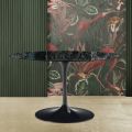 Tulip Eero Saarinen H 73 Ovaler Tisch aus alpingrünem Marmor, hergestellt in Italien – Scharlachrot