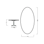 Tulpentisch Eero Saarinen H 73 Oval in Eiche Moka gebeizt Made in Italy - Scharlachrot Viadurini