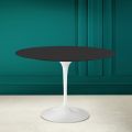 Tulip Tisch Eero Saarinen H 73 Rund in Schwarz Keramik Soft Made in Italy - Scarlet