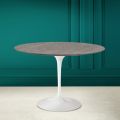 Tulpentisch Eero Saarinen H 73 Rund aus Keramik Pietra Grau Made in Italy - Scarlet