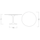 Tulpentisch Eero Saarinen H 73 Rund Keramischer Rest Made in Italy - Scharlachrot Viadurini