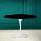 Tulpentisch Eero Saarinen H 73 Rund in absolutem Schwarz Made in Italy - Scharlachrot Viadurini